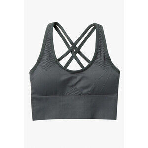 Z BY ZELLA Women's Seamless Crossback Bralette In Green Ponderosa Size XS